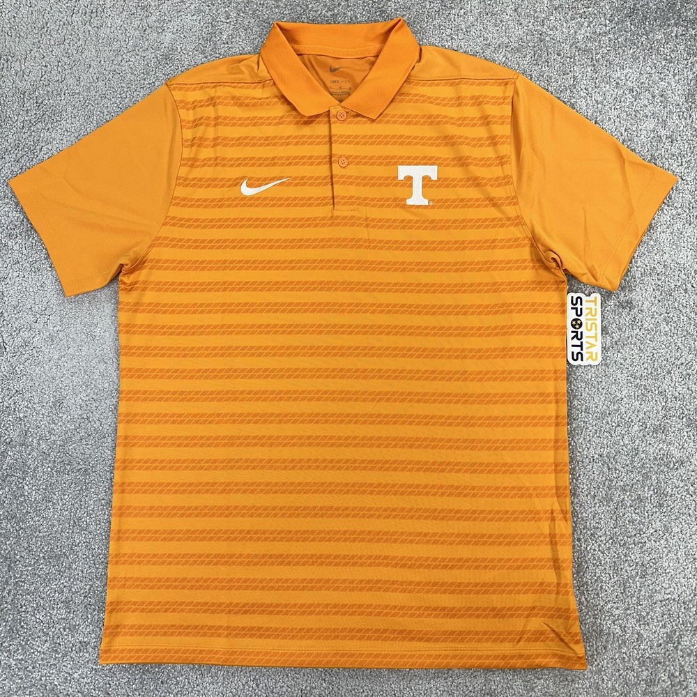Tennessee Volunteers Polo Shirt Mens Medium Orange Nike Dri Fit Coaches Sideline